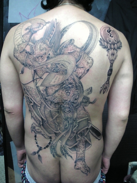 Japanese New Art Tattoo Design on Full Back Body